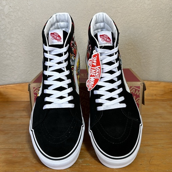 Vans Sk8 Hi Santa Flame Black men’s size 12 - Picture 4 of 8